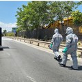 Bari: continuano le operazioni di bonifica del materiale disperso dal tir ribaltatosi in mattinata