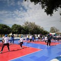 A Bari arriva il  "tour della schiacciata ", 1500 ragazzi giocano con Andrea Lucchetta