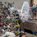 Incendio in un sito di lavorazione rifiuti a Palo del Colle