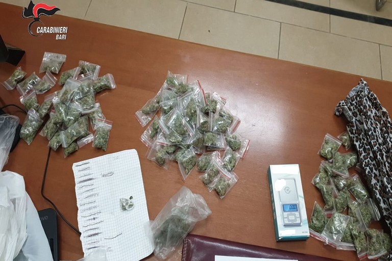 Casamassima la droga sequestrata