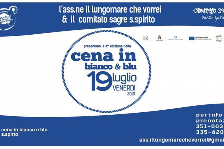 cena bianco e blu