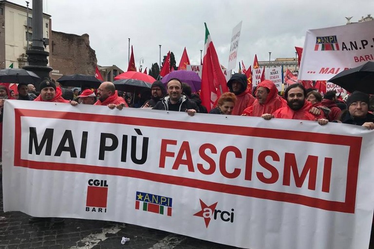 cgil bari manifestazione antifascista roma