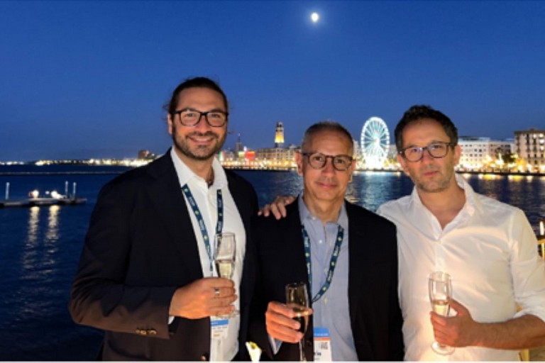 Da sx Riccardo Tomasello Mario Carpentieri del Poliba Giovanni Finocchio di UniMe