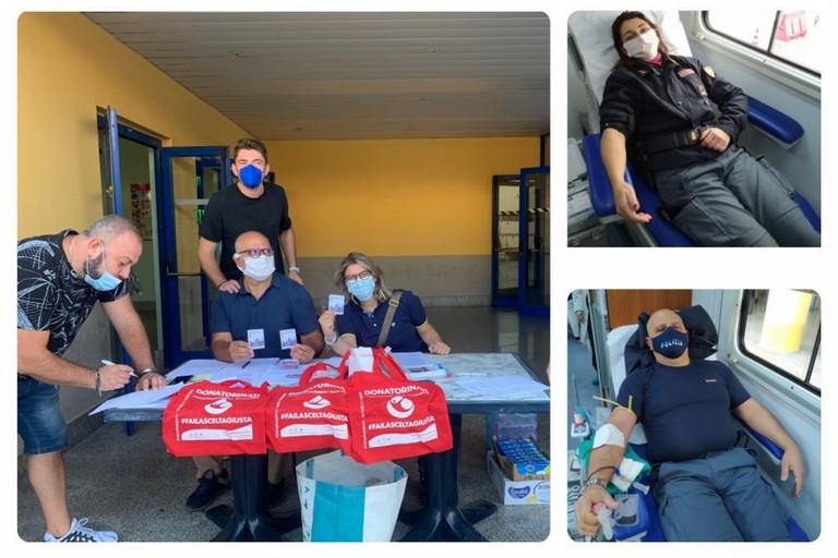 Donazione sangue polizia