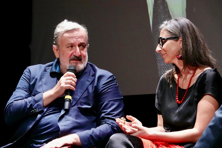 Michele Emiliano con Francesca Albanese