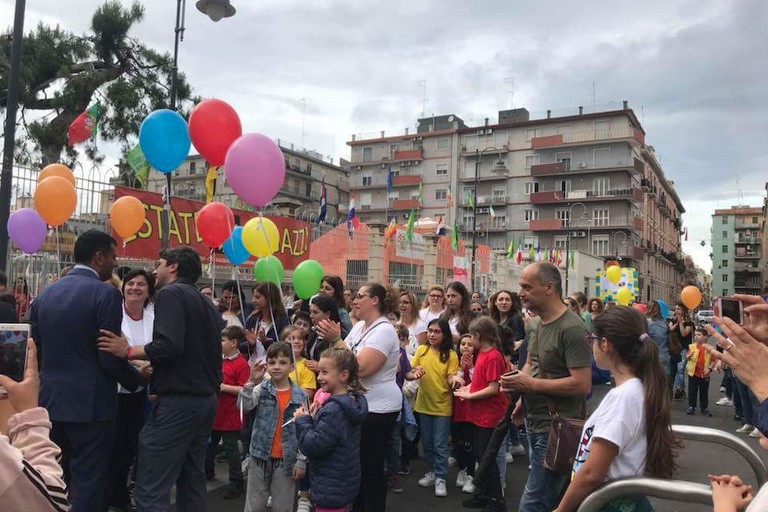 La manifestazione antimafia al Redentore