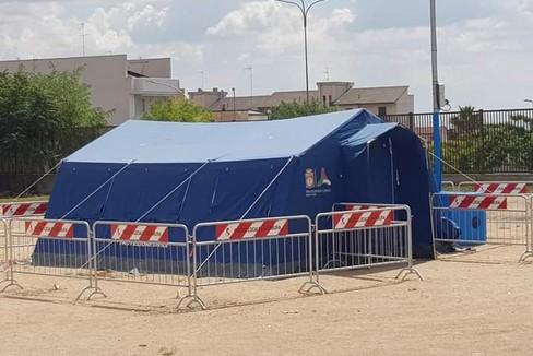 La tenda della protezione civile