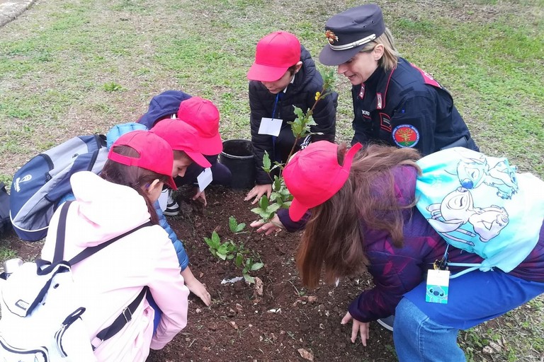 L'iniziativa che ha coinvolto i Carabinieri Forestali per la Festa dell'Albero a San Pio