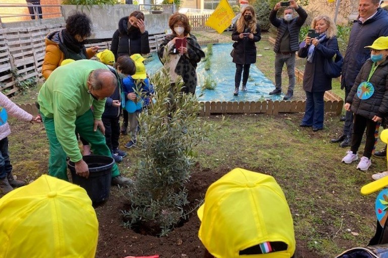 Festa degli alberi a scuola con i bambini della Eleonora Duse di Bari