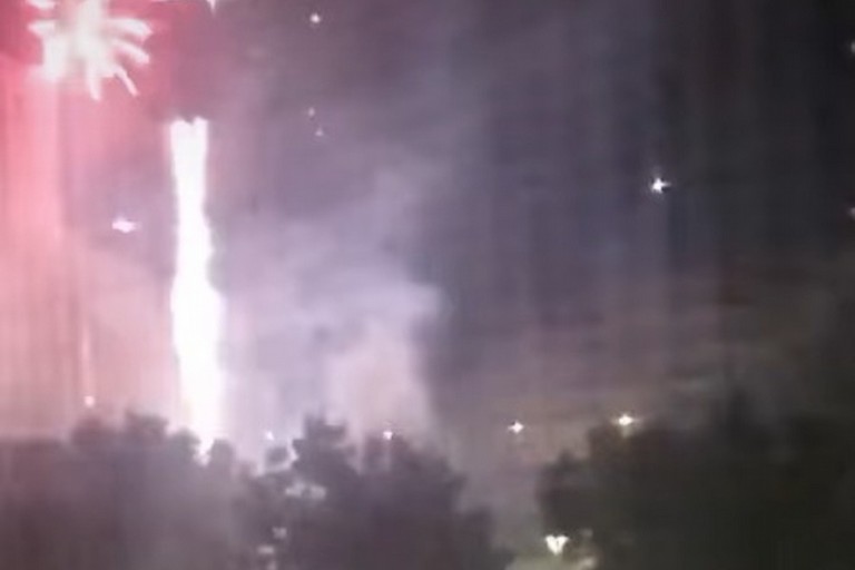 Fuochi dartificio in piazza Redentore