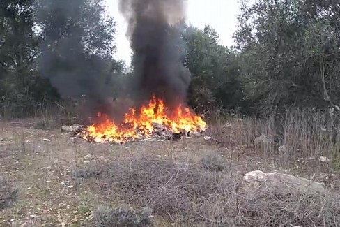 incendio in campagna