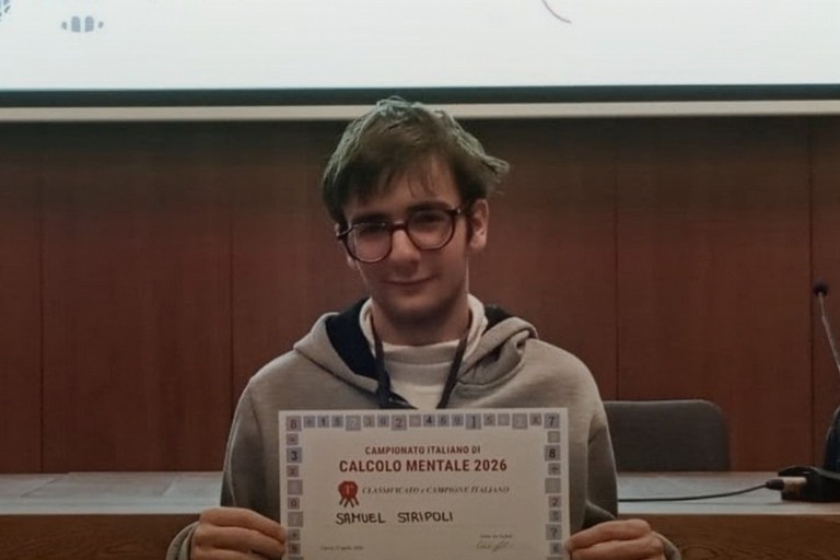 Samuel Stripoli campione italiano di calcolo mentale