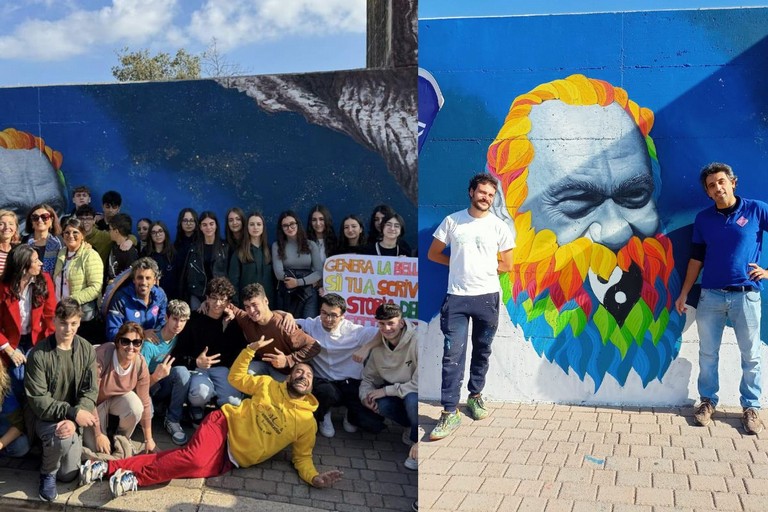 Retake Bari, il murale su Tiziano Terzani per festeggiare i 10 anni