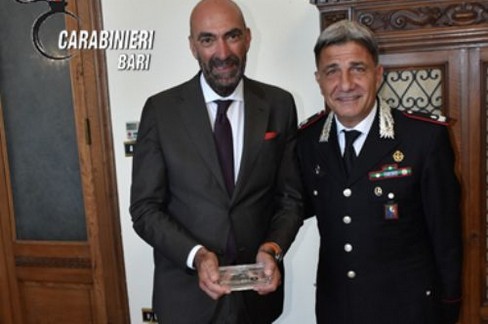 il sindaco Leccese al comando legione carabinieri puglia