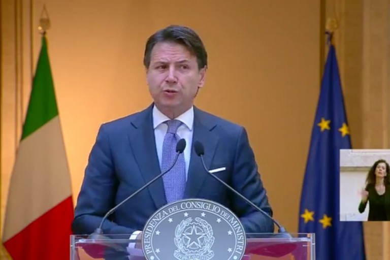 La conferenza stampa di Conte