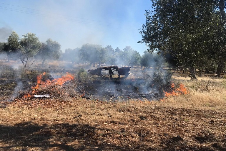 Uno degli incendi