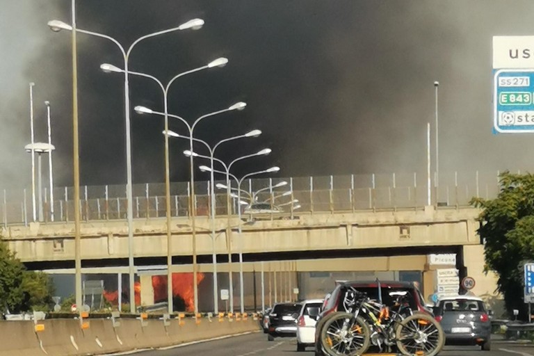 Incendio statale bari