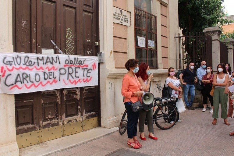 La manifestazione alla Carlo Del Prete