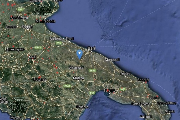 La mappa dei roghi attivi in Puglia