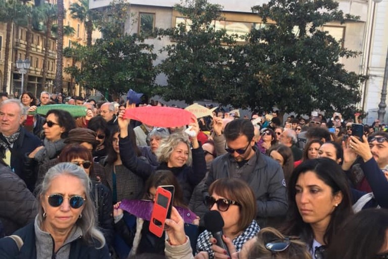 Le Sardine a Taranto. <span>Foto Facebook Leonardo Palmisano</span>