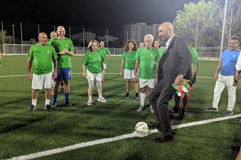 Leccese al campo sportivo di Japigia. <span>Foto Pagina Facebook Vito Leccese</span>