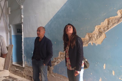 sopralluogo lavori in corso alla Mazzini Modugno