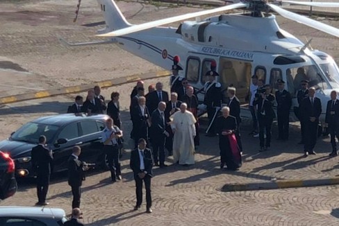 L'arrivo del Papa