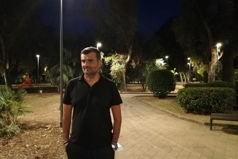 Accensione delle luci nella pineta San Francesco lato terra