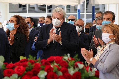 Emiliano alla camera ardente di Jole Santelli