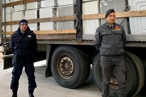 Il carico sequestrato
