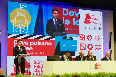 Il discorso del premier Giuseppe Conte inaugura la Fiera del Levante