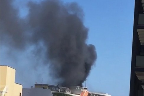 L'incendio in piazza Garibaldi