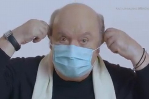Lino Banfi testimonial del video sul corretto uso della mascherina