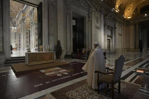 La cerimonia di Papa Francesco