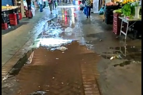 Allagamento mercato Santa Scolastica