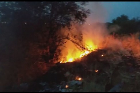 L'incendio a Lama San Giorgio