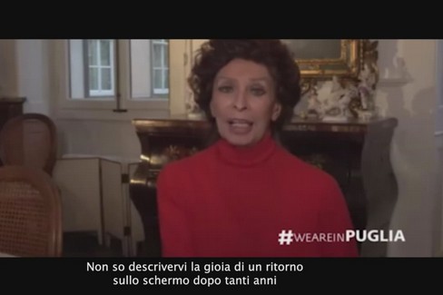 Il ringraziamento di Sophia Loren a Bari e alla Puglia