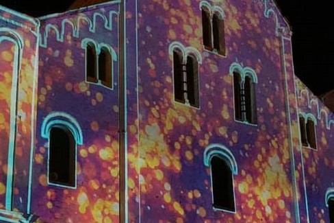 Il videomapping sulla basilica di San Nicola