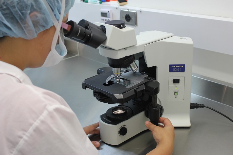 Un microscopio