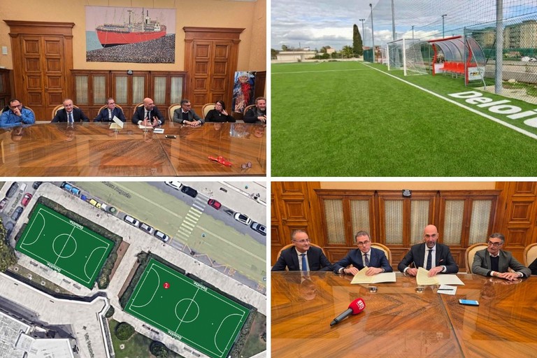 Presentata la riqualificazione dei campetti da calcio Michele Fazio a Bari