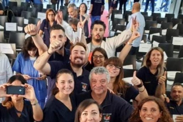 Procacci con il suo staff