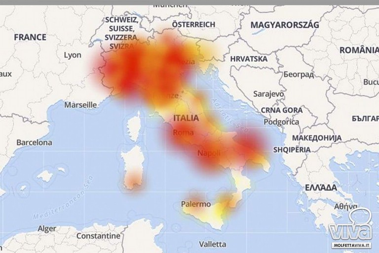 La mappa dei disservizi H3g