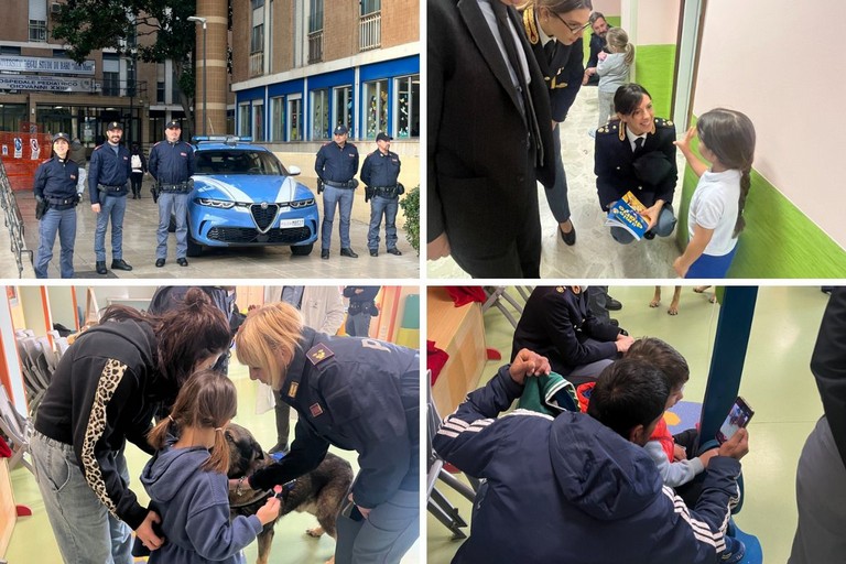 La Polizia di Stato incontra i piccoli pazienti dell'Ospedale Pediatrico Giovanni XXIII di Bari