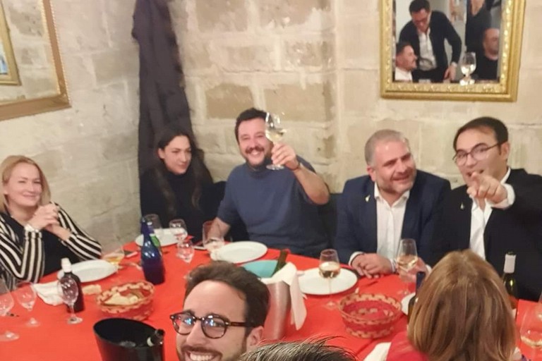 salvini cena a bari