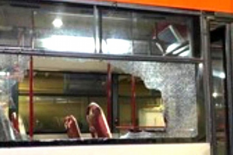 Amtab - bus danneggiato