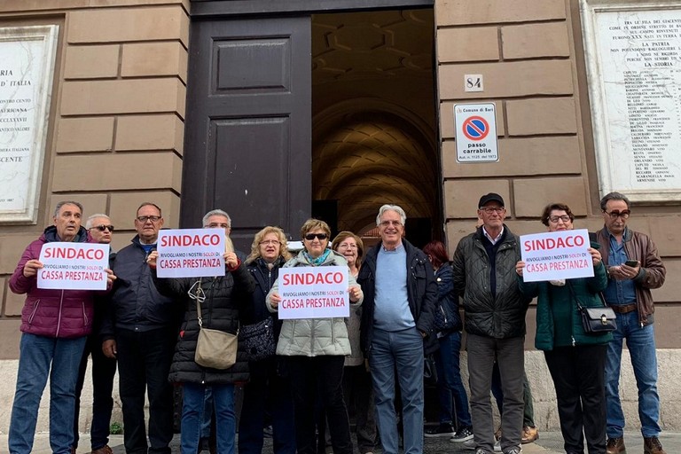 I dipendenti comunali in protesta