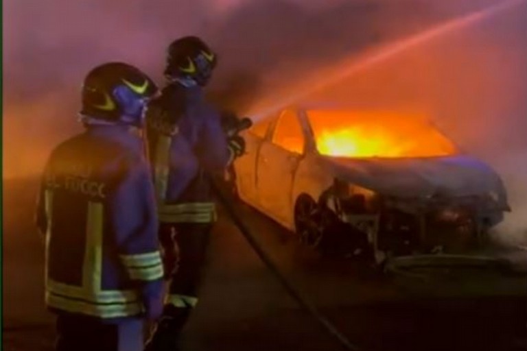 L'intervento dei Vigili del Fuoco a Bitritto