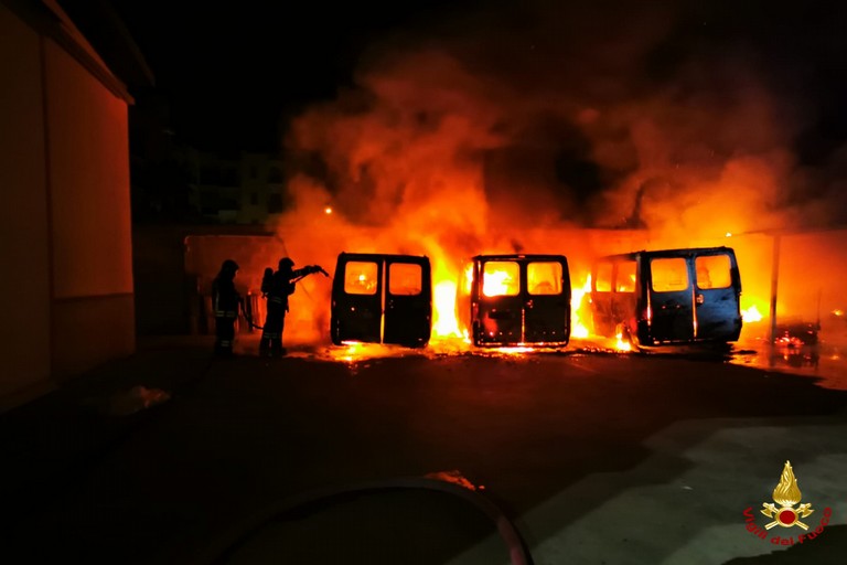 L'incendio a Casamassima