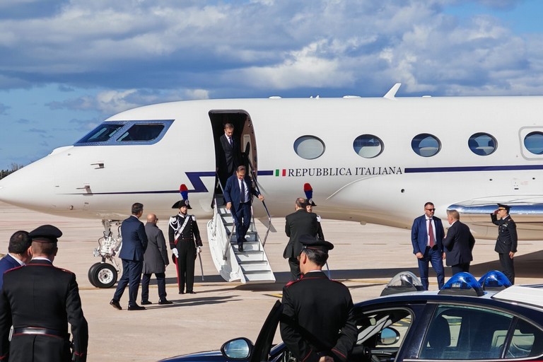 L'arrivo del presidente del Senato La Russa